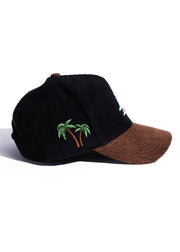 PARADISE LA CORDUROY HAT BLACK/BROWN By Reference