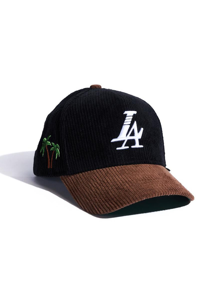 PARADISE LA CORDUROY HAT BLACK/BROWN By Reference