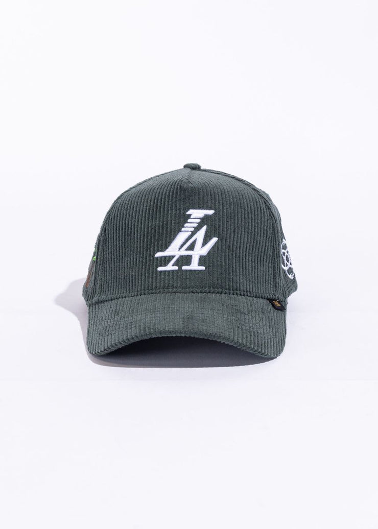 PARADISE LA CORDUROY HAT DARK GREEN By Reference