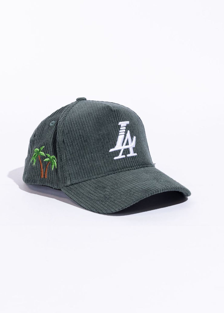 PARADISE LA CORDUROY HAT DARK GREEN By Reference