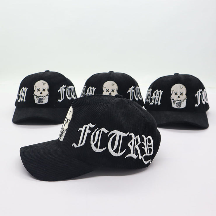 Corduroy Black Kream Factory Snapback hat