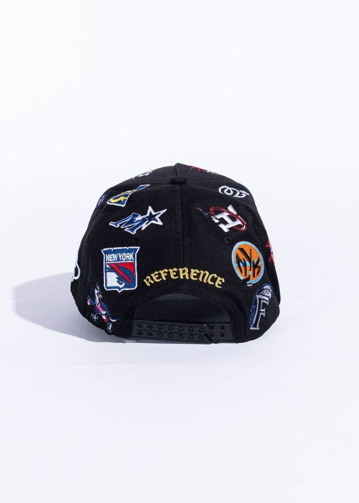 All Over Black LA Hat By Reference