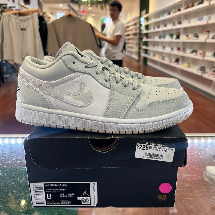 (Pre-Owned) Nike Air Jordan 1 Low White Camo 8m