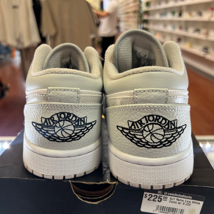 (Pre-Owned) Nike Air Jordan 1 Low White Camo 8m