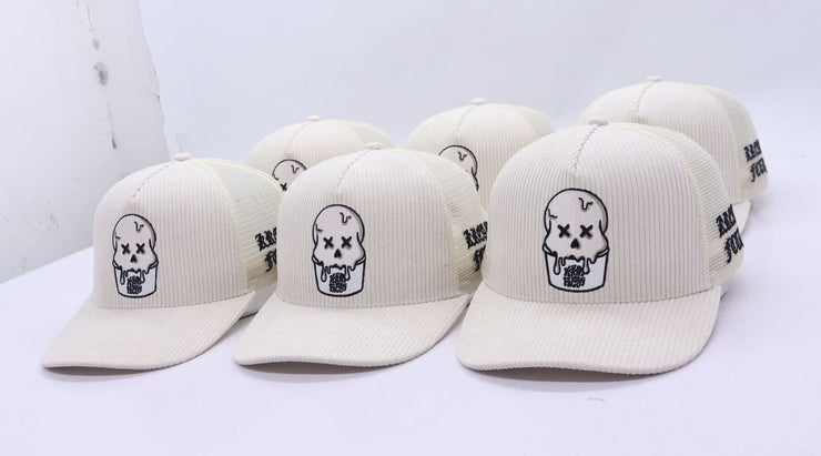 Corduroy/Mesh Off white colored Snapback Kream Factory
