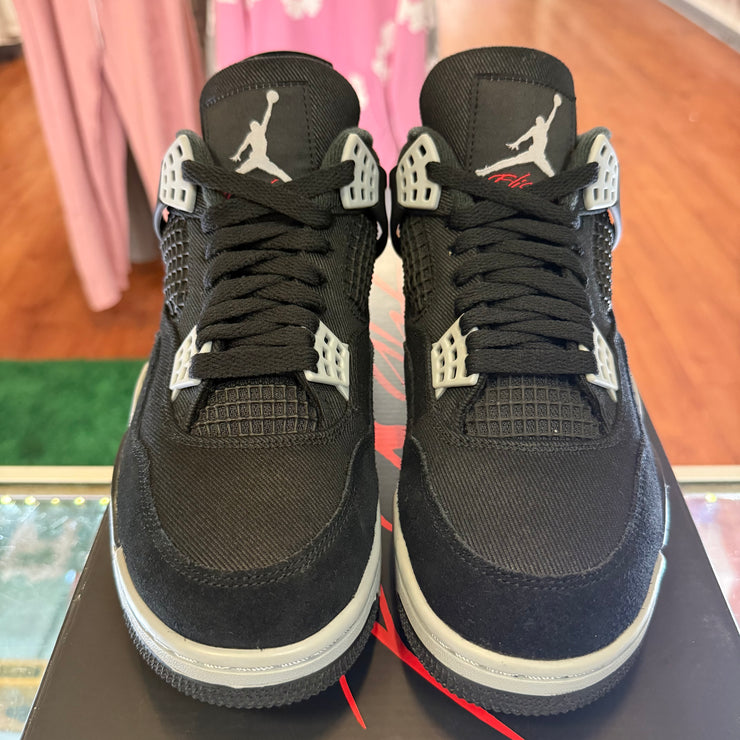 (Pre-Owned) Nike Air Jordan 4 Retro SE Black Canvas, like new*