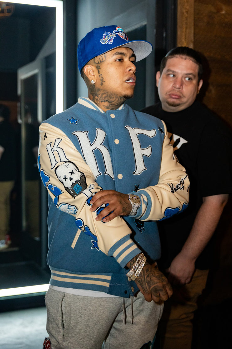 Kream Factory Baby Blue Letterman/Varsity Jacket