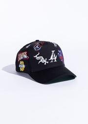 All Over Black LA Hat By Reference