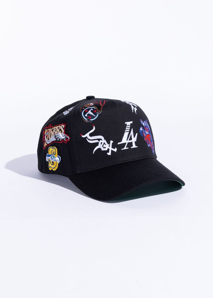All Over Black LA Hat By Reference