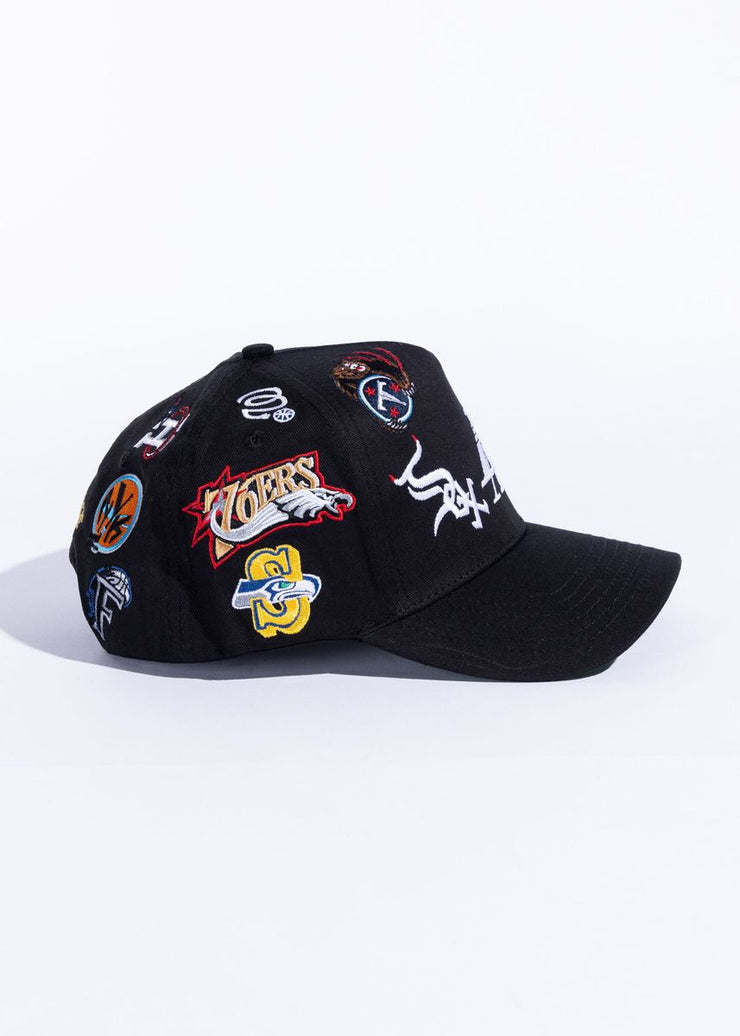 All Over Black LA Hat By Reference