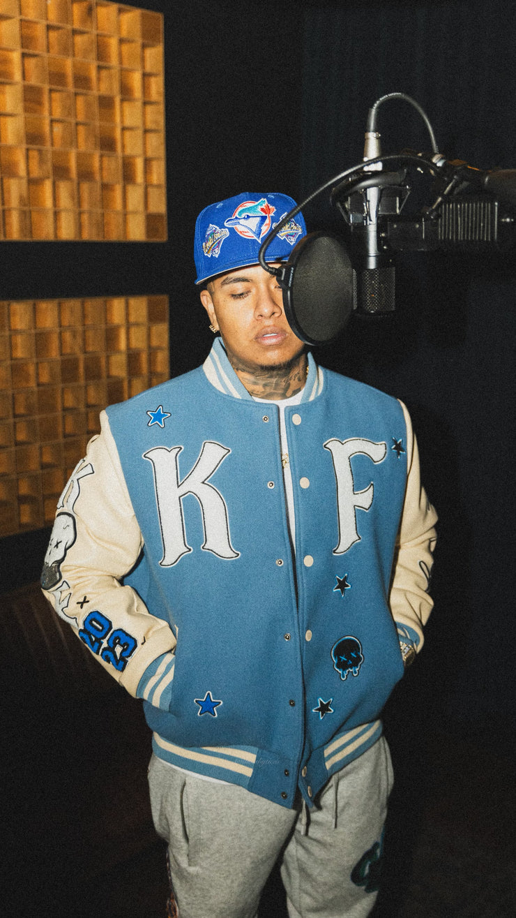 Kream Factory Baby Blue Letterman/Varsity Jacket