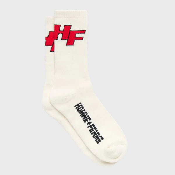 Heatwave socks cream red by Homme Femme