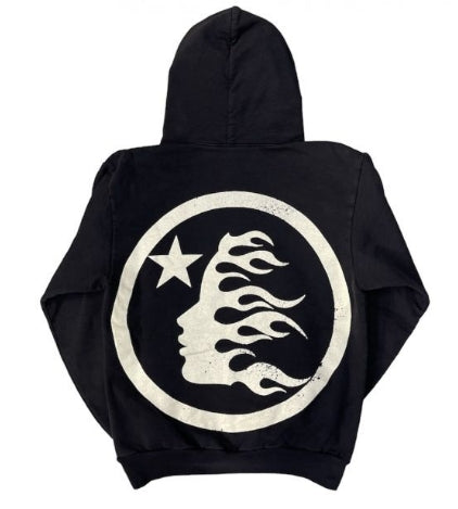 Hellstar Studio Basic Black Logo Hoodie