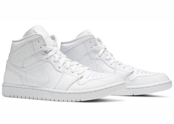 Jordan 1 Mid Triple White (2022)