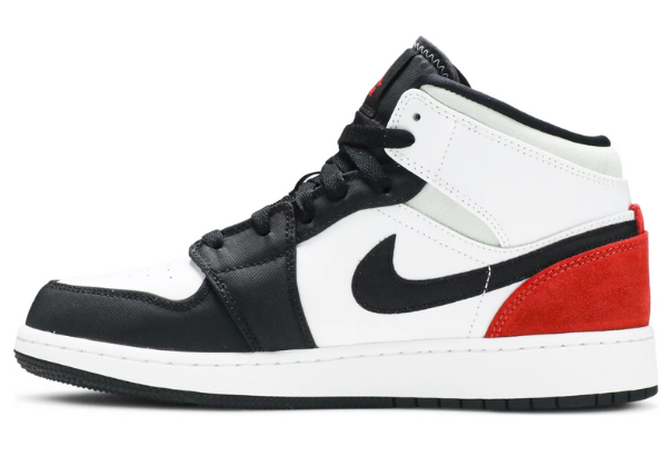 Jordan 1 Mid SE White Black Red Spruce (GS)